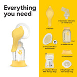 Medela Harmony Manual Breast Pump, Compact Swiss Design with PersonalFit Flex Shields and Medela's 2-Phase Expression Technology