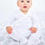 2-Pack Footed Pants Roomy Fit Pull on Bottoms 100% Organic Cotton for Infant Baby Boys, Girls, Unisex
