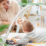 Lupantte Activity Gym / Play Mat with Replaceable Washable Covers for Baby Tummy Time with Toys for Visual, Hearing, Touch, Cognitive Development for Newborn to Toddler as Shower Gift