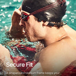 SHOKZ OpenSwim - MP3 Waterproof Headphones for Swimming - Not Bluetooth Compatible - Built-in MP3 Player with Storage for 1200 Songs - Open-Ear Wireless Headphones, with Nose Clip and Earplug (Black)