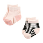 Hudson Baby Baby Girls Sock and Headband 12pc Set, Soft Pink Roses, 0-9 Months