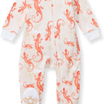 Burt's Bees Baby Baby Girls Pajamas, Zip Front Non-Slip Footed Sleeper Pjs, 100% Organic Cotton