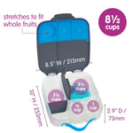 b.box Lunch Box for Big Eaters All Ages - 8.5 Cup Leak Proof Bento Box with 4 Compartments, School Lunch Container with Ice Pack, Dishwasher Safe, BPA-Free, PFAS-Free - Blue Slate