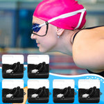Hiboom Set of 6 Swimming Nose Clip for Kids (Age 7+) and Adult Waterproof Pool Nose Plugs for Diving Swimming and Other Water Sports with Individual Box Packed (Black,Lanyard Style)