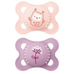 MAM Original Matte Baby Pacifiers 0-6 Months, Binky for Newborn Babies, BPA-Free Skin Soft Silicone Nipple, Easy to Clean, Developed with Medical Experts, 2 Count, With Sterilizer Case, Made in Europe