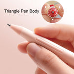MOZXIRZ 4 Pcs Cute Cat Pens Silent Retractable Pens Kawaii Pink Kitty Gel Pen Triangle Pen Body 0.5mm Fine Point Smooth Writing Pen for Women Office School Supplies (Cat)