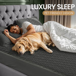 Utopia Bedding Waterproof Mattress Protector Queen Size (Gray), Premium 3D Air Soft Fabric Mattress Cover, Fits 17 Inches Deep, Breathable, Fitted Style with Stretchable Pockets