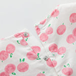 pureborn Baby Girls Woven Dress Short Sleeve Cotton Playwear Dresses Peach 0-3 Months