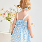 Kucnuzki Baby Girl Clothes 6 9 12 Months Toddler Girl Dress Summer Baby Clothes Blue Ruffle Dress Two Piece Cute Outfit