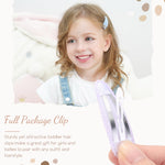 doboi 40 Pcs Floral Print Snap Hairpins, Hair Bows Clips, and Barrettes for Girls - Non-Slip Wrapped Flower Clips Hair Accessories
