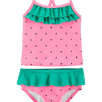 Carter's Baby Girl's Two-Piece Swimsuit Swimwear, Watermelon, 3 Months