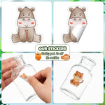 Qeeenar 1 Roll Jungle Animal Stickers Decal Reward Cute Office Supplies Incentives Animals Sticker Safari Party Favor, 500 Pcs Each Roll