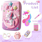 JYPLKCMT Pencil Case For Girls & Boys, Kids Cute Pink Pencil Pouch, 3D EVA Large Capacity Pen Holder, Cute School Portable Pencil Bag Gift