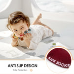 Boonbery Baby Knee High Socks Girl Non Slip Toddler Stockings Cotton Bow Ruffle Newborn Long Socks Infant Dress Sock 0-6M/6-12M/1-3Y
