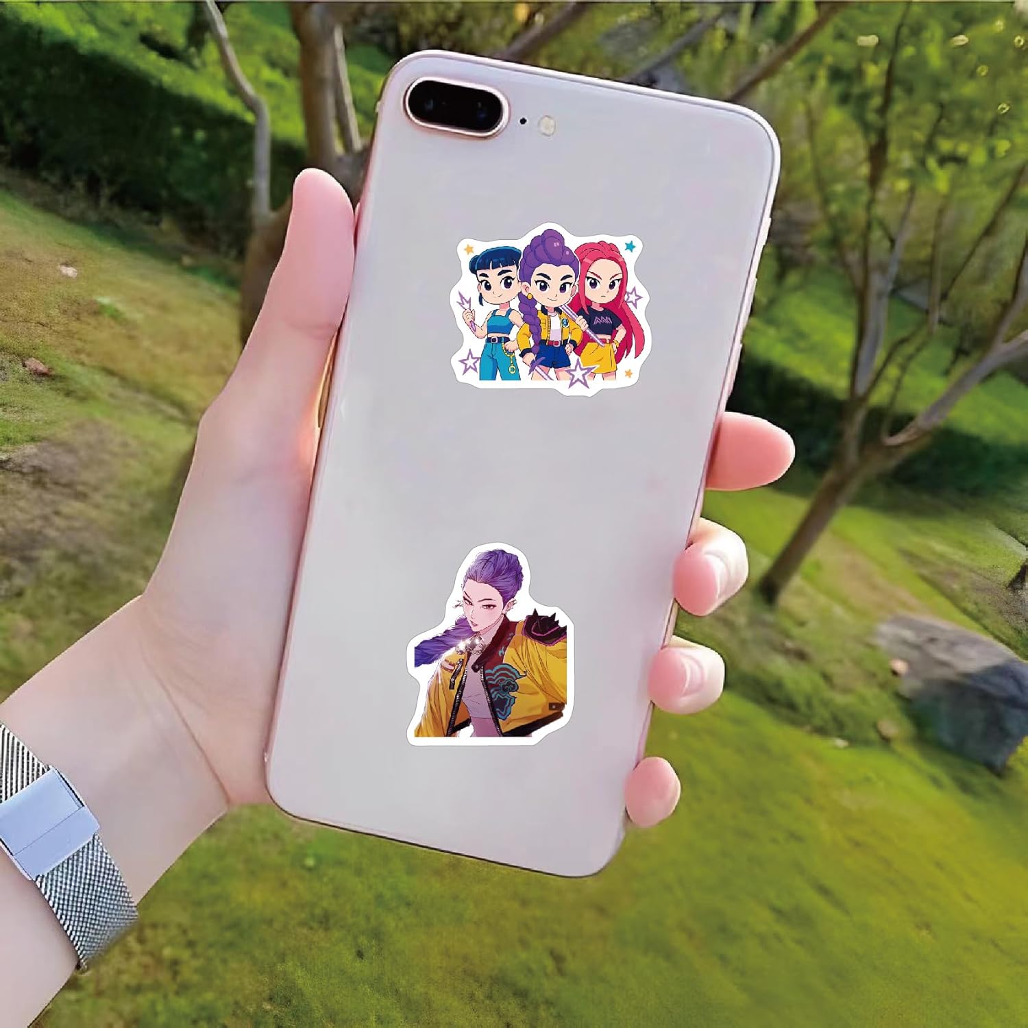 60PCS Korean Idol Kpop Stickers for Water Bottles, Cartoon K-pop Demon Hunters Stickers, Waterproof Vinyl Decal for Teen Girls Boys Adult Laptop Skateboard Phone Case Guitar Travel Case Bike Notebook