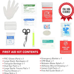 Swiss Safe 2-in-1 First Aid Kit for Car, Travel & Home, Businesses - Bonus Mini Kit for Medical Emergency Aid, Survival, Camping - FSA & HSA Eligible - 348 Pcs, Large Hardcase FAK