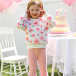 Kucnuzki Kids Clothes 3t 4t Toddler Girl Outfits Cute Fly Ruffle Sleeve Crewneck Toddler Girls Sweatshirt High Waist Pink Leggings Toddler Clothes for Girls