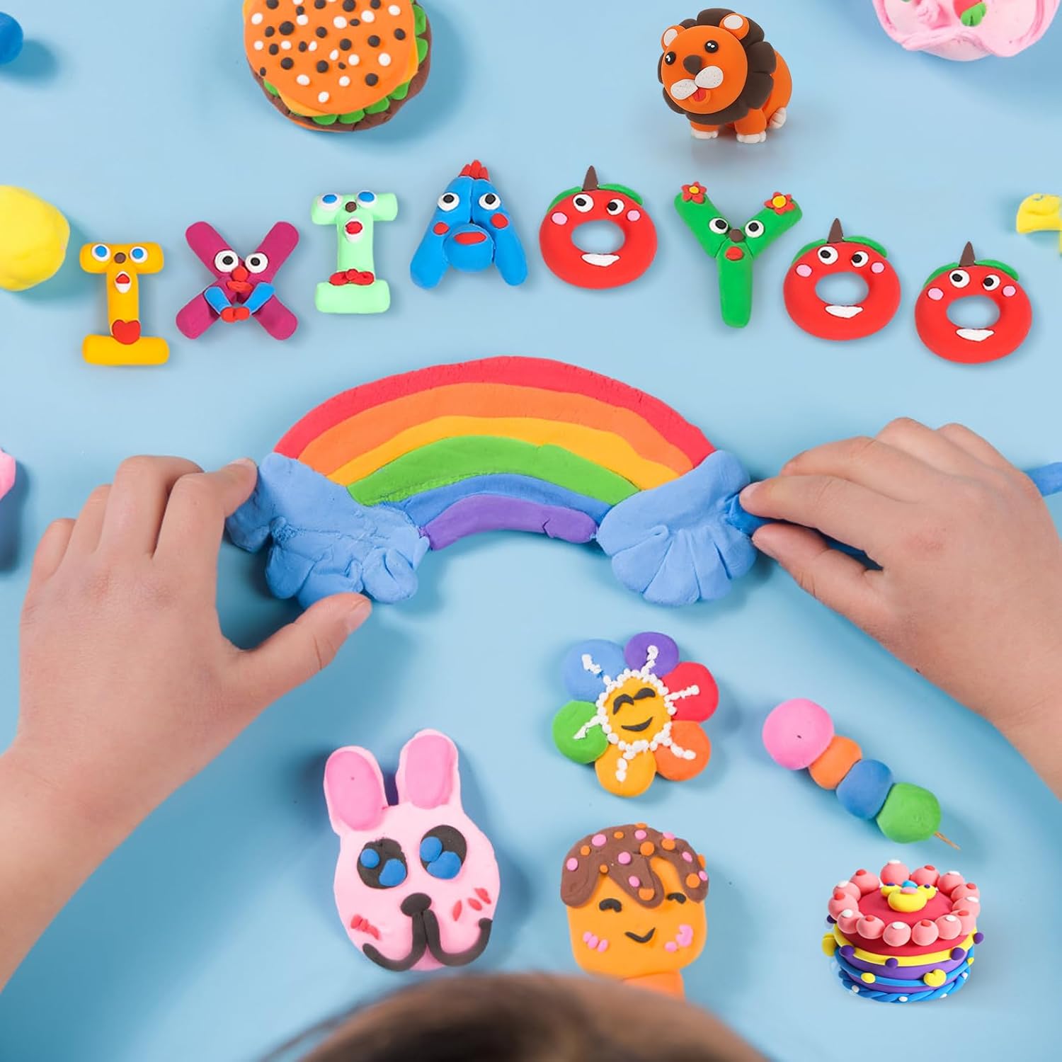 Air Dry Clay, 100 Colors Modelling Clay for Kids, DIY Molding Magic Clay for with Tools, Soft & Non-Sticky, Toys Gifts for Age 3 4 5 6 7 8+ Years Old Boys Girls Kids
