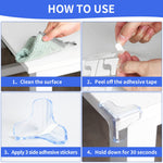 8 Pack Large Clear Corner Protectors for Baby Proofing Furniture - Table Edge Guards and Bumpers