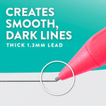 Paper Mate Handwriting Triangular Mechanical Pencil Set with Lead & Eraser Refills, 1.3mm, 8 Count - Back to School, Teacher Supplies, Home, Kids Writing, Fun Barrel Colors