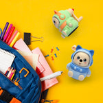 Manual Pencil Sharpener for Kids. 5-Point Selector. Small Handheld Pencil Sharpener. Quiet for Home Desks and School Classroom. Cute (Pink)