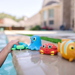 Melissa & Doug Sunny Patch Seaside Sidekicks Squirters with 4 Squeeze-and-Squirt Animals - Water Toys for Kids