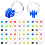Macarrie 100 Packs Swimming Nose Clip Waterproof Swim Silicone Nose Plugs for Kids Youth Adults Pool, 15 Colors