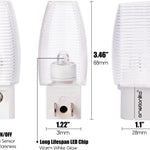 Emotionlite Plug in Night Light, Warm White LED Nightlight, Dusk to Dawn Sensor, Kids, Nursery, Bedroom, Bathroom,Hallway, Stairs, Kitchen, 4 Pack