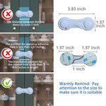 Cabinet Door Locks for Baby Proofing and Child Safety, 4 Pack Childproof Cabinet Locks with Adhesive for Drawer Cupboards Fridge Closet and Pantry, Child Proof Latch for Protecting Kids (White-4PCS)