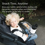 UPPAbaby Snack Tray for Minu V3 Stroller – Tray + Cup Holder - Quick Attachment - Dishwasher Safe - Folds with Stroller