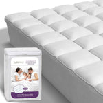 SafeRest Waterproof Queen Size Mattress Protector - Fitted with Stretchable Pockets - Machine Washable Cotton Mattress Cover for Bed