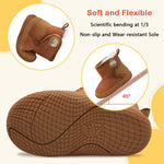 JIASUQI Toddler Boots for Girls Winter Boots for Toddler Boys Brown 5.5-6