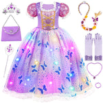 Meland Princess Dresses for Girls - Light Up Princess Costume for Little Girls, Halloween Costumes for Girls Toddler Age 3-8