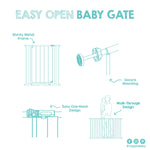 Regalo Safety 29-47" Easy Open Extra Wide Baby Gate for Doorways, Hallways & Bottom of Stairs, Pressured Mounted Safety Gate for Babies, Toddlers & Pets, Tested & Safe, American Designed and Owned