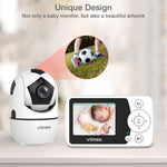 VTimes Baby Monitor with Camera and Audio - 2.4'' LCD Screen, Video Baby Monitor No WiFi Night Vision VOX Mode Pan-Tilt-Zoom Temperature Display Two-Way Audio Lullabies Feeding Alarm - 1000ft Range