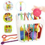 Aprilwolf Montessori Toys for Toddlers 1 Years, 7-in-1 Activity Cube, Shape Sorter Toy| Baby Developmental Learning Toys| One Year Old First Birthday Gifts