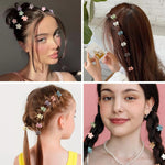 100Pcs Colorful Mini Flower Hair Clips, TEBIEKOY Baby Hair Clips Mini Claw Clips Cute Jaw Clips Hair Pins Hair Barrettes Toddler Hair Accessories for Women Girls Kids Teens