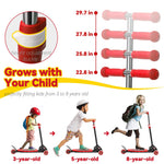 Scooter for Kids 3-7, 3 Wheel Scooters for Boy Girl Toddler Heavy Duty, Kick Scooter with Lean-to-Steer LED Wheels, 4 Adjustable Handlebar, Wide Deck, Safe Metal Rear Brake, 120 lb Capacity,Child Gift