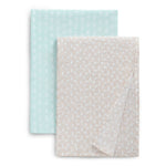 Delta Children 100% Cotton Muslin Baby Receiving Blankets for Girls and Boys – 47x47 Inches (Pack of 2), Neutral Boho