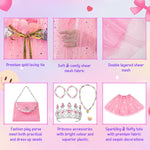 Meland Princess Dress up Clothes for Little Girl, 11Pcs Princess Cape with Crown, Princess Dresses for Girl 3-8 Birthday Gift