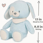GUND Baby Sustainable Puppy Plush, Stuffed Animal Made from Recycled Materials, Gift for Babies and Newborns, Blue/Cream, 13”