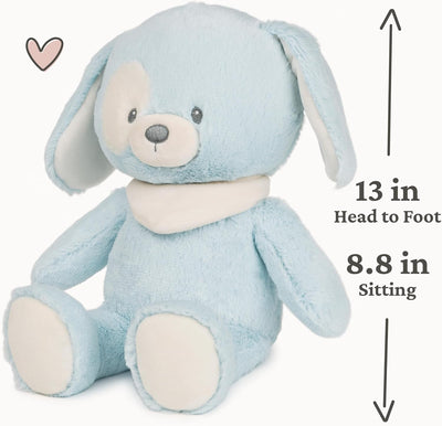 GUND Baby Sustainable Puppy Plush, Stuffed Animal Made from Recycled Materials, Gift for Babies and Newborns, Blue/Cream, 13”