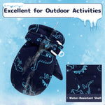 Olreco Toddler Snow Mittens Toddler Mittens Baby Gloves Toddlers Waterproof Mitten Baby Mitten 12-18 Months Babies Winter Glove