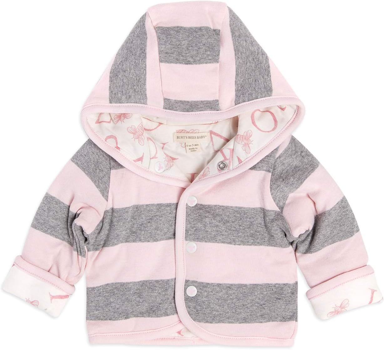 Burt's Bees Baby unisex-baby Sweatshirts, Lightweight Zip-up Jackets Hooded Coats, Organic Cotton