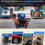 WONNIE Tablet Holder for Car, Upgraded iPad Holder for Car Mount Headrest, iPad Mount Back Seat for Kids with Anti-Slip Strap, Silicone Holding Net/Fits All 7-12.9'' Tablets
