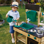 Hape Outdoor Kitchen | Mud Kitchen Wooden Toy Playset with Accessories, for Children Ages 3+ Years