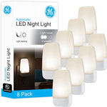 GE LED Night Light, Plug-in, Dusk to Dawn Sensor, Warm White, Ambient Lighting, Ideal Kids Adults Nightlight for Bedroom, Bathroom, Nursery, Hallway, Kitchen, 30966, 2 Pack
