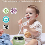 HEYVALUE Nasal Aspirator for Baby, Hospital Grade Nose Sucker with 9 Levels Suction, Night Light and Nursery Rhyme Soothing, Electric Nose Suction for Baby with Food-Grade Silicone Tips Green