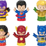 Fisher-Price Little People Toddler Toys DC Super Friends Crime-Fighting Figure Pack Set of 6 Characters for Pretend Play Ages 18+ Months (Amazon Exclusive)