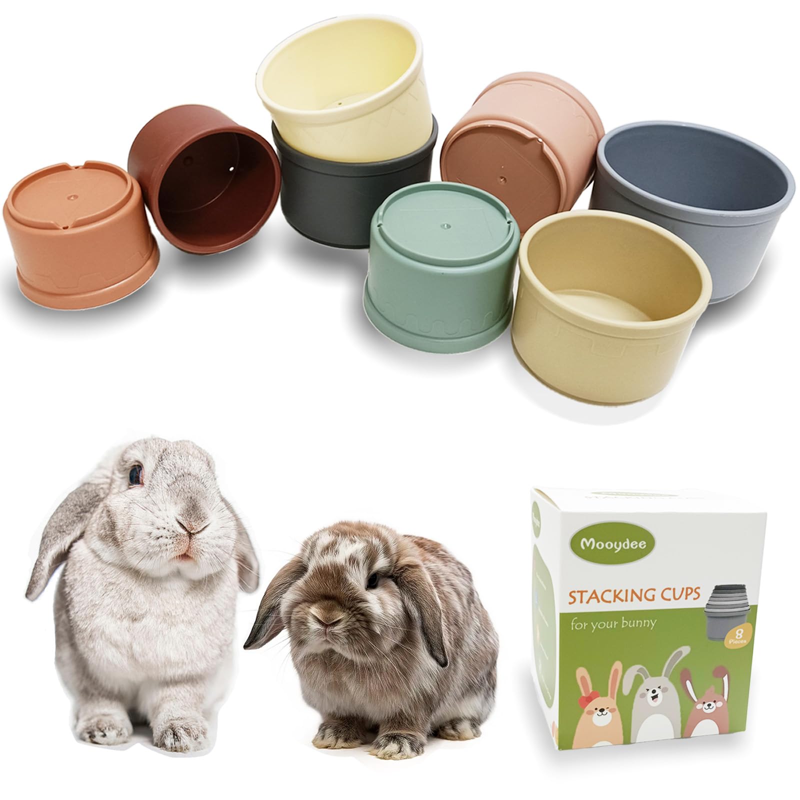 Mooydee 8 Pcs Stacking Cups for Rabbits Guinea - Mooydee - Baby and ...